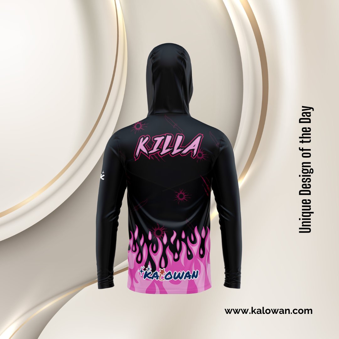 Hot pink flames, bullet holes, claw marks — the KILLA jersey is pure chaos.

At the center? A black cat with claws and no chill.
Cute. Dangerous. Unforgettable.

Design yours → kalowan.com

#CustomJerseyDesign #AthletesWithAttitude #OwnTheGame