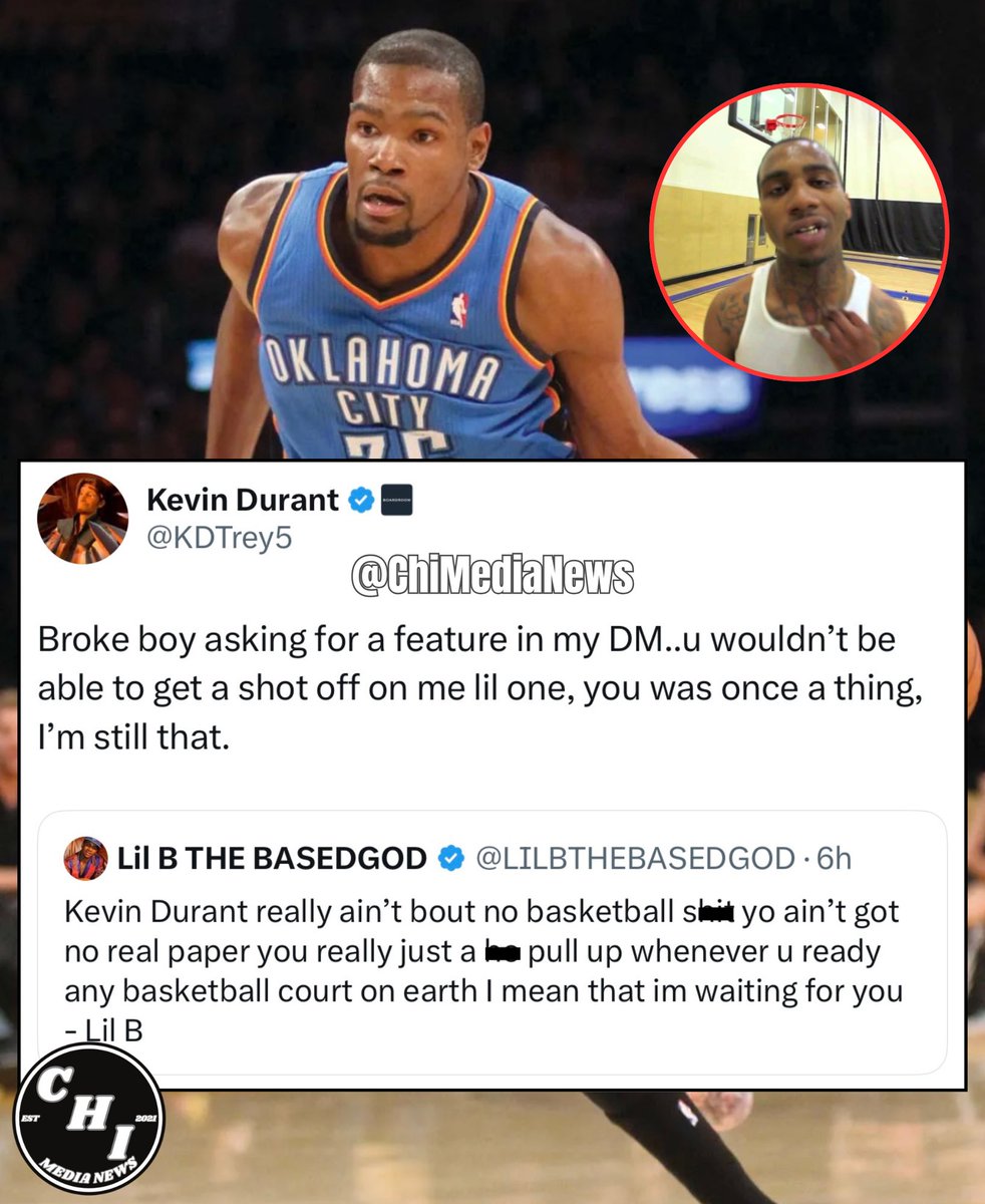 ChiMediaNews's tweet image. #KevinDurant &amp;amp; #LilB are BACK at it after reigniting feud‼️😂😂😂