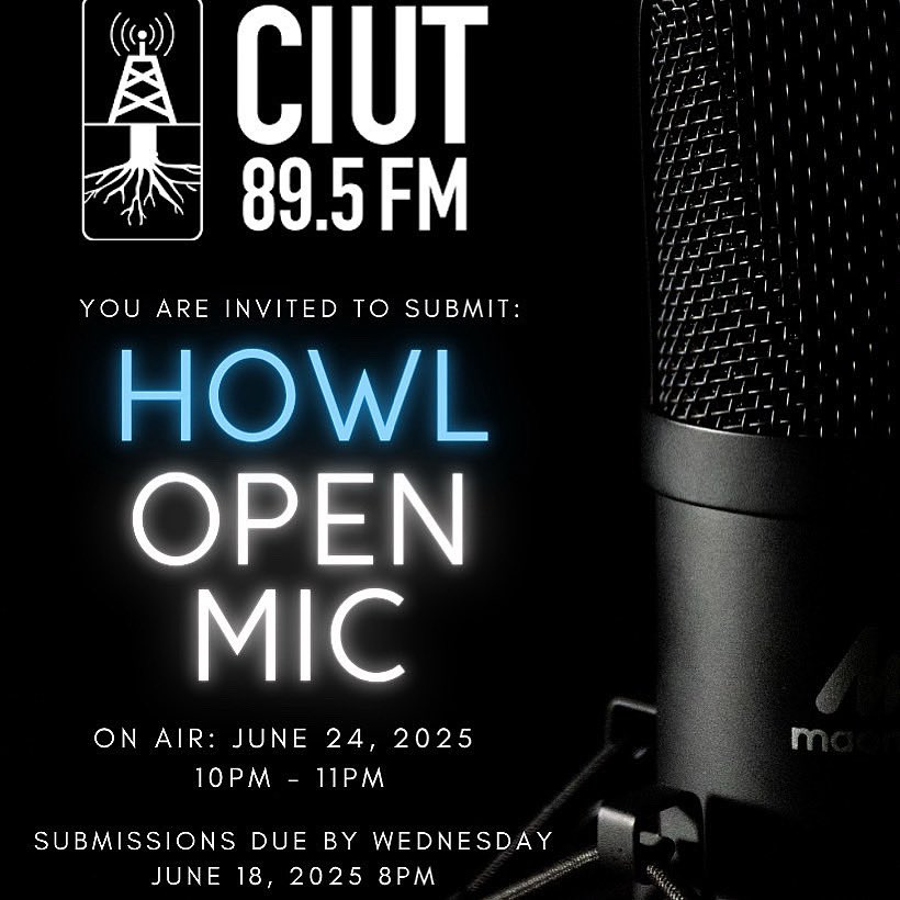 Howl895Fm's tweet image. TOMORROW NIGHT! @CIUT895FM 10pm - 11pm @ValAssenza hosts the June Howl Open Mic featuring the work of all the beautiful people that submitted.  TUNE IN TOMORROW NIGHT!