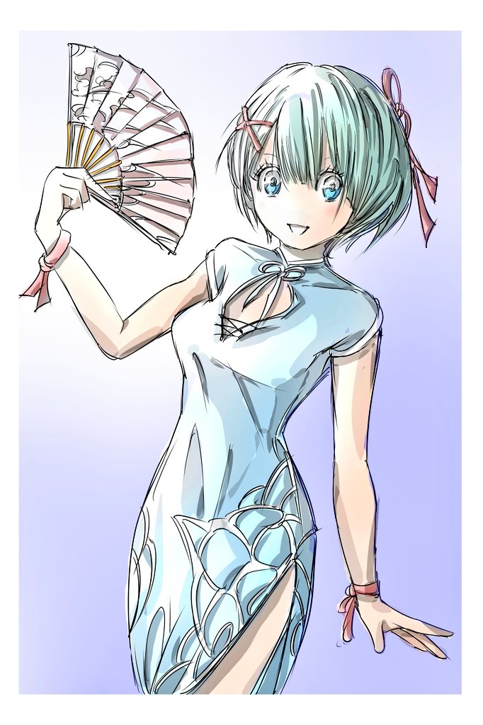 Merbolmark's tweet image. 本格的に暑くなってきましたね
熱中症対策に扇子とチャイナドレスを携帯しましょう
レム様です❤️
#イラスト
#デジタルイラスト
#リゼロ
#レム
#絵描きさんフォロバ100