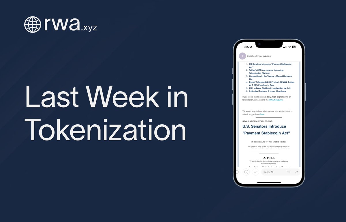📌US Senate Passes GENIUS Act (68-30)
📌Coinbase Seeks SEC Approval to Offer Blockchain-Based Stock Trading
📌DB Unveils DAMA 2 Platform for Institutional Asset Tokenization
📌JPM to Launch JPMD Token on Base
📌Fairmint Proposes Blockchain Framework to SEC for Private Markets