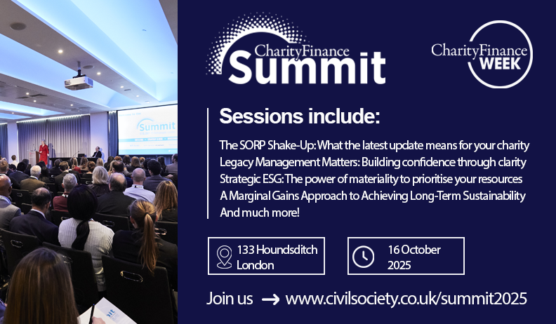 We are delighted to announce the return of the Charity Finance Summit on 16 October 2025, now in its eighteenth year and taking place at a brand-new venue: 133 Houndsditch, London.

📢 The programme is now live, find out more : civilsociety.co.uk/summit2025