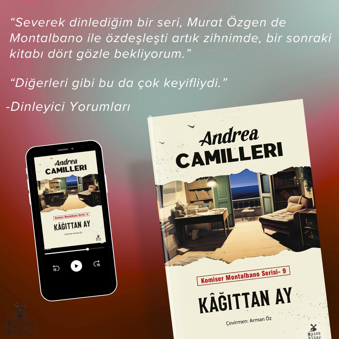 Mutlaka okumanız gereken 50 polisiye yazarından biri, İtalyan polisiyesinin ustası Andrea Camilleri.
Camilleri'yle bütünleşmiş, tüm dünyada tanınan bir komiser, Salvo Montalbano. Komiser Montalbano serisinin 9. kitabı "Kâğıttan Ay" Murat Özgen'in seslendirmesiyle Storytel'de.