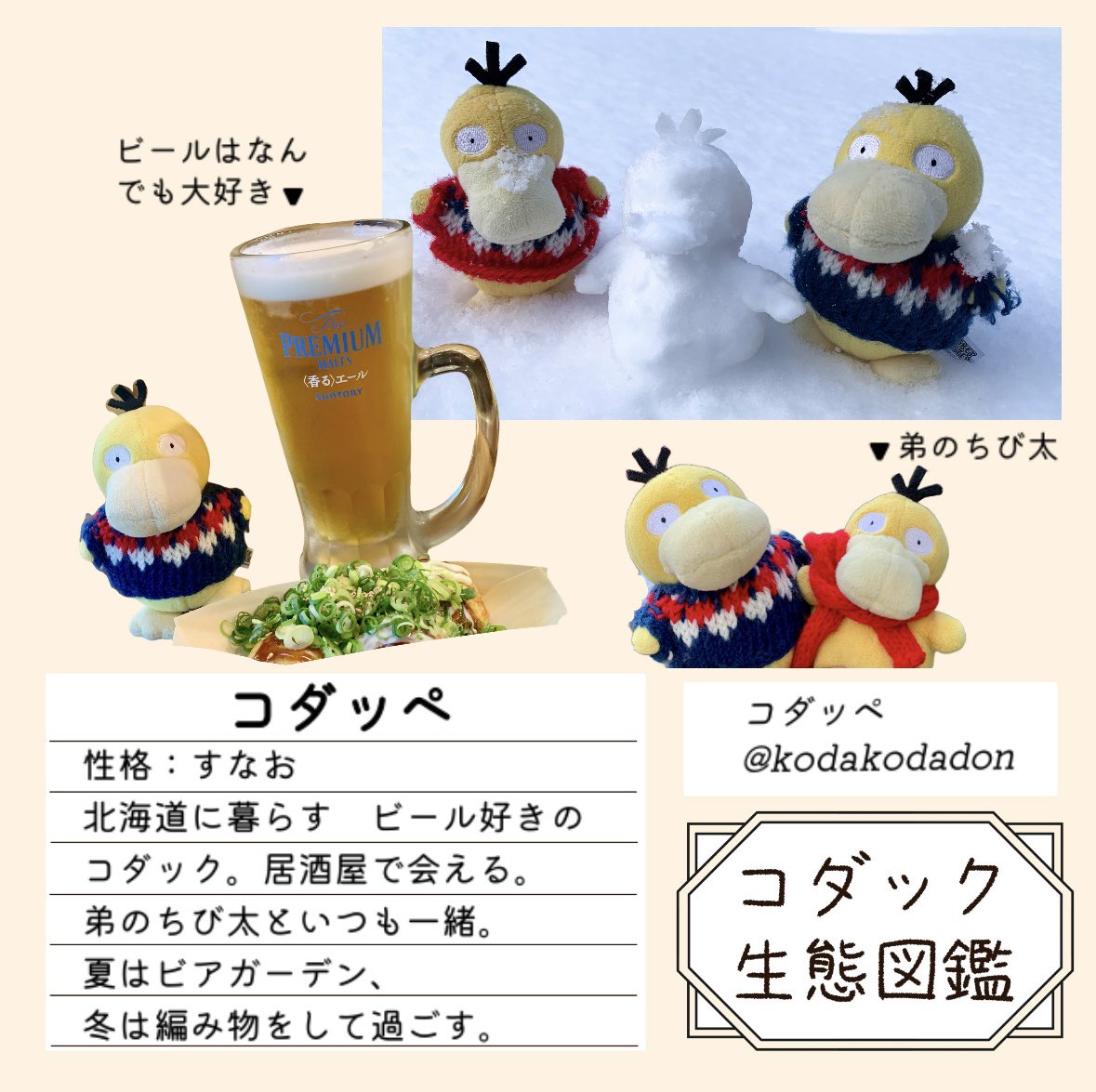 コダッペの生態ぐわ〜🐥
#コダック生態図鑑