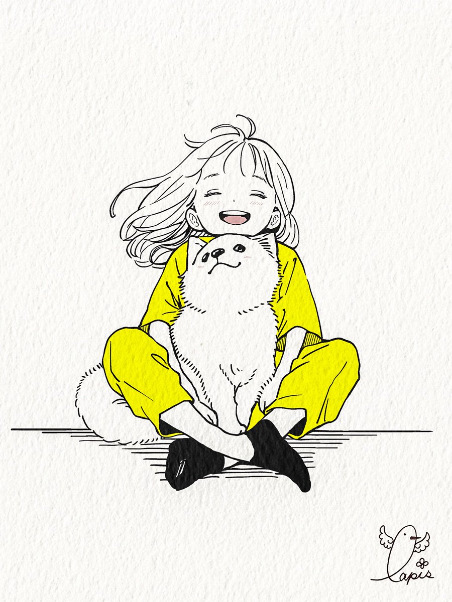 .

　　　　　　世界を変えるのは

　　　　　　大 き な 正 義 よ り

　　　　　　小 さ な ぬ く も り。 🐕

.
#イラスト