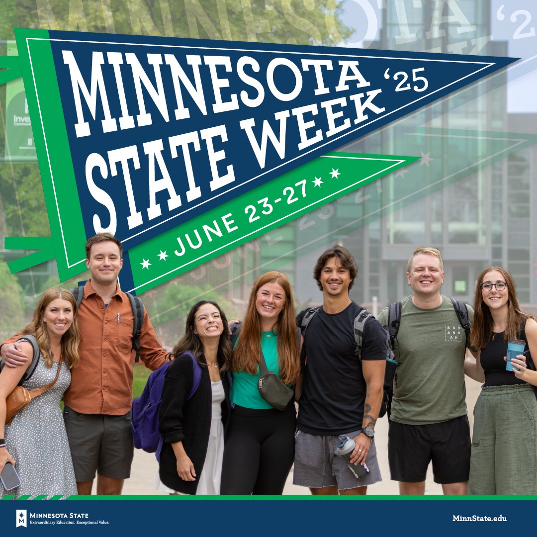 MinnStateEdu's tweet image. It’s here! Minnesota State week! Now’s the time to get on campus and learn about all the options at the colleges and universities of Minnesota State.

minnstate.edu/minnstatewk/in…