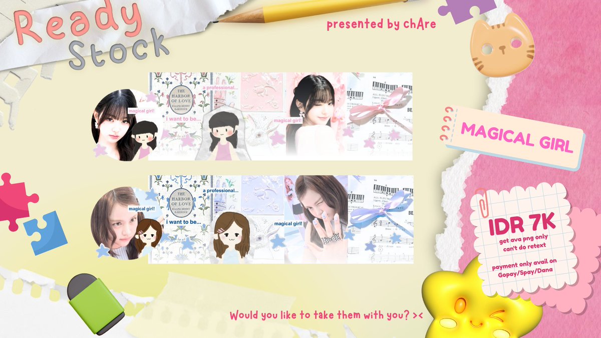 chare is here! (@bjsiness) on Twitter photo Help retweet pls . . . ? ? ๐ฐ ddaenk-kyu!
haloo aku ada layout moodboard wony & carmen only 7k ๐ช well i named it as "magical girl" lesgooOOOURRR ๐จ grab it fast ๐๐๐ป๐๐ I'll be waiting for u โ๏ธ๐ต๐๐ป price list dan keterangan lainnya sudah tertera yah!
#zonauang #zonajajan Help retweet pls . . . ? ? ๐ฐ ddaenk-kyu!
haloo aku ada layout moodboard wony & carmen only 7k ๐ช well i named it as "magical girl" lesgooOOOURRR ๐จ grab it fast ๐๐๐ป๐๐ I'll be waiting for u โ๏ธ๐ต๐๐ป price list dan keterangan lainnya sudah tertera yah!
#zonauang #zonajajan