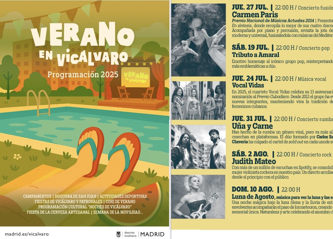 Judith Mateo (@judithmateo) on Twitter photo 🔥 Vicálvaro de Madrid lo acaba de desvelar en su programa de fiestas!
El 2 de Agosto violineamos a lo grande!
Apúntate la fecha!
<a href="/BuhoManagement/">BÚHO MANAGEMENT</a> <a href="/ChuseJoven/">ChuseJoven</a> 🔥 Vicálvaro de Madrid lo acaba de desvelar en su programa de fiestas!
El 2 de Agosto violineamos a lo grande!
Apúntate la fecha!
<a href="/BuhoManagement/">BÚHO MANAGEMENT</a> <a href="/ChuseJoven/">ChuseJoven</a>