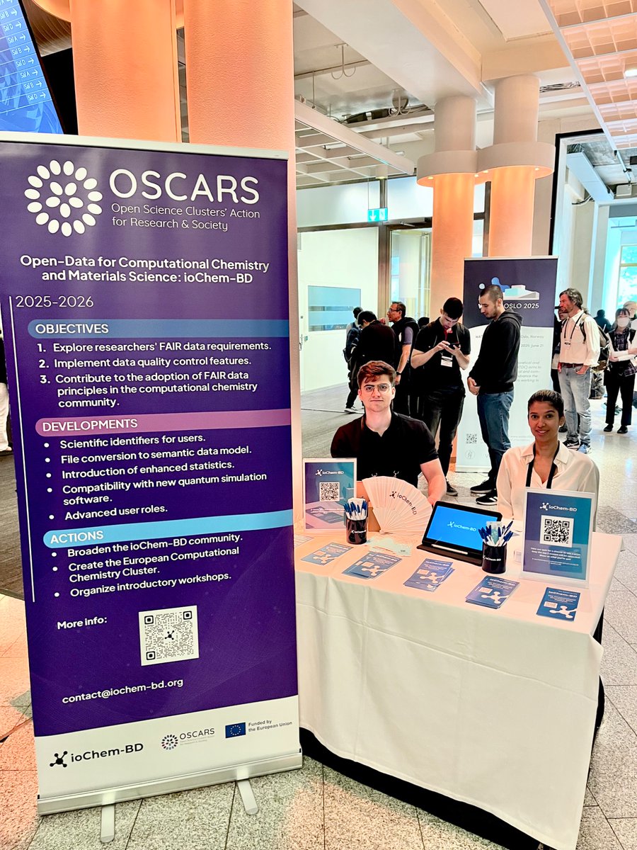 The #ioChem-BD team is at #WATOC2025! Come meet us to learn more about our tools for sharing and exploring computational chemistry data. Let’s connect and collaborate! 🔬💻🌍
