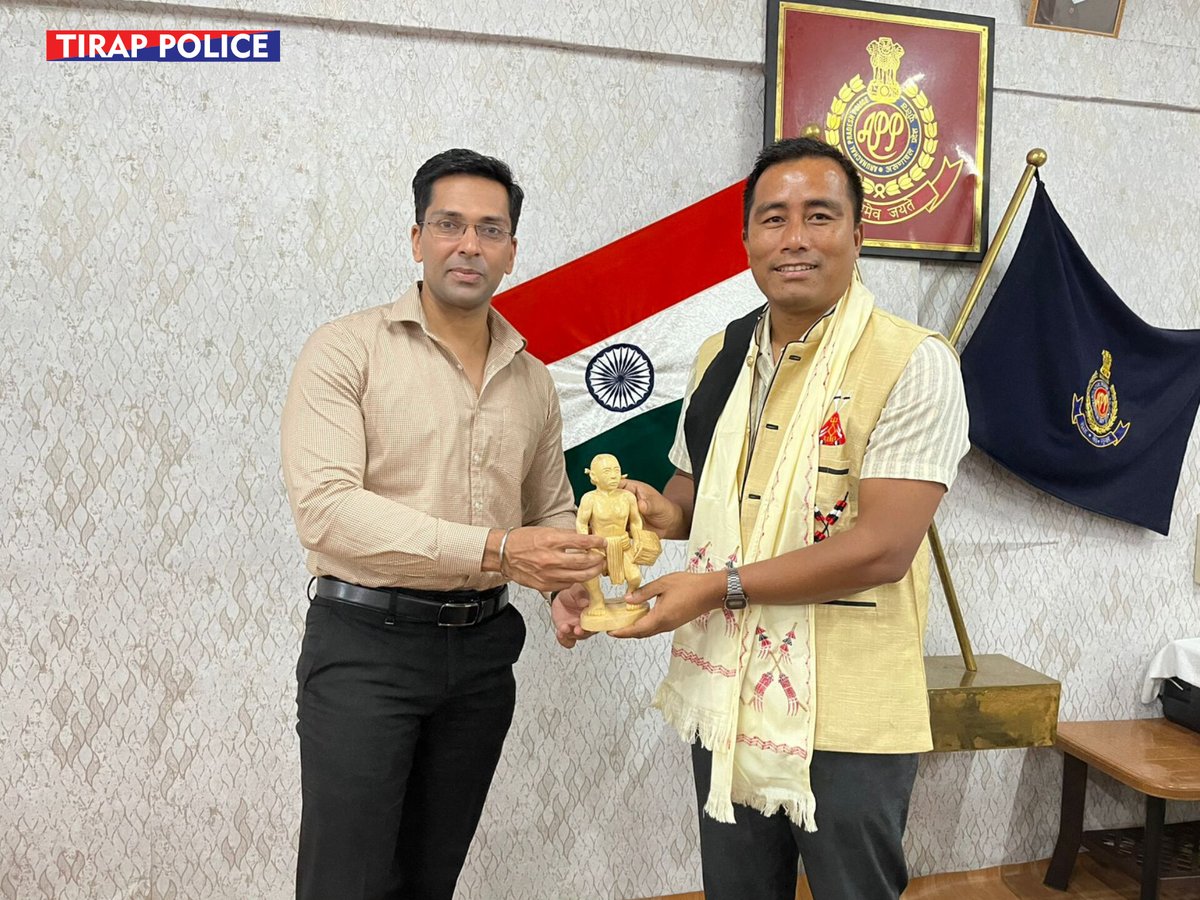 TirapPolice's tweet photo. Today, Shri Aditya, IPS has officially taken over the charge as the Superintendent of Police, Tirap District, We extend our sincere gratitude to Shri Singjatla Singpho for his dedicated service and warmly welcome Shri Aditya, IPS as he assumes his new responsibilities. https://t.co/Y2PNqNfSdx