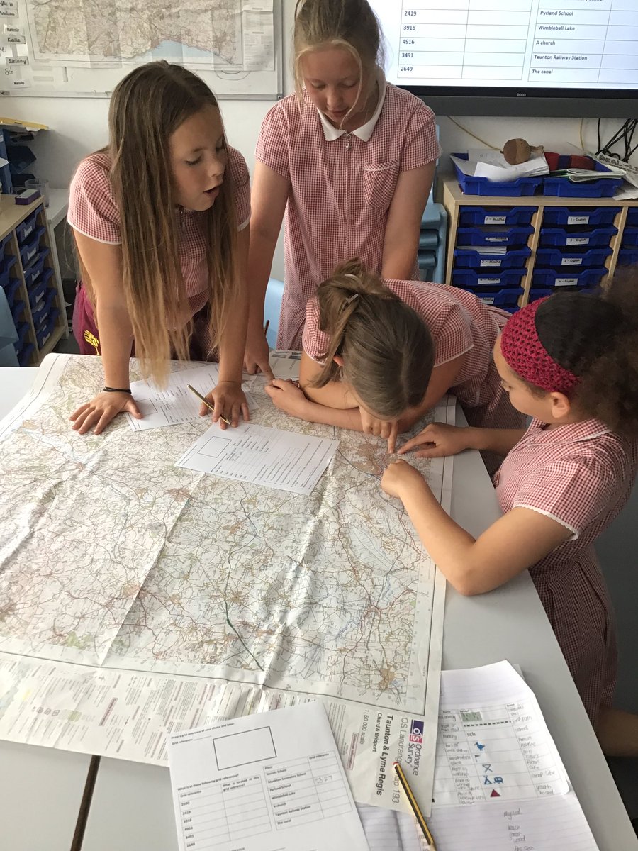 In geography we practised reading grid references on OS maps.