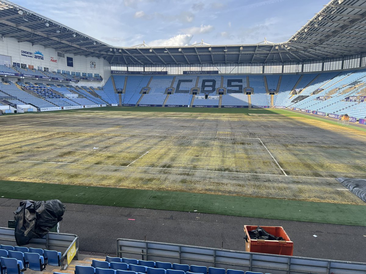 Dale Gregory (@dalegregory10) on Twitter photo We are on our way to football returning at the <a href="/CBSArena/">Coventry Building Society Arena</a>. Just under 3 weeks between the pictures below. 1st cut today and happy with how it’s looking following a great renovation from <a href="/HSportsturf/">Hewitt Sportsturf</a> . Time to push it on and get ready for the end of July ⚽️🌱 We are on our way to football returning at the <a href="/CBSArena/">Coventry Building Society Arena</a>. Just under 3 weeks between the pictures below. 1st cut today and happy with how it’s looking following a great renovation from <a href="/HSportsturf/">Hewitt Sportsturf</a> . Time to push it on and get ready for the end of July ⚽️🌱