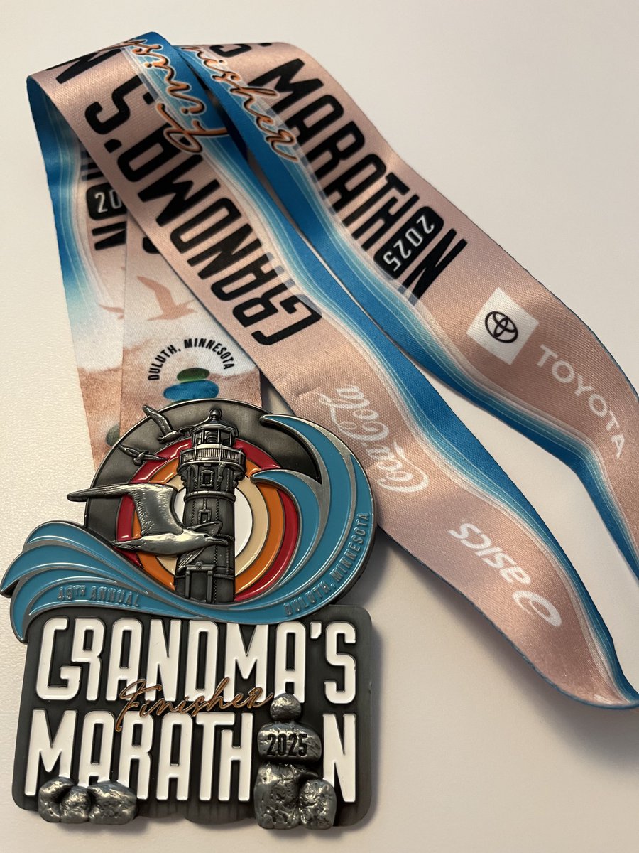 Lindsay In Real Life (@lindsayirl) on Twitter photo The blisters, chafing marks, & sore muscles won’t last - but this beaut is mine forever 💙
Thank you <a href="/GrandmasMara/">Grandma's Marathon</a> team, volunteers, partners, & people of Duluth for supporting every runner & walker!
#marathon #running #medalmonday #wellness #fitness #gratitude The blisters, chafing marks, & sore muscles won’t last - but this beaut is mine forever 💙
Thank you <a href="/GrandmasMara/">Grandma's Marathon</a> team, volunteers, partners, & people of Duluth for supporting every runner & walker!
#marathon #running #medalmonday #wellness #fitness #gratitude