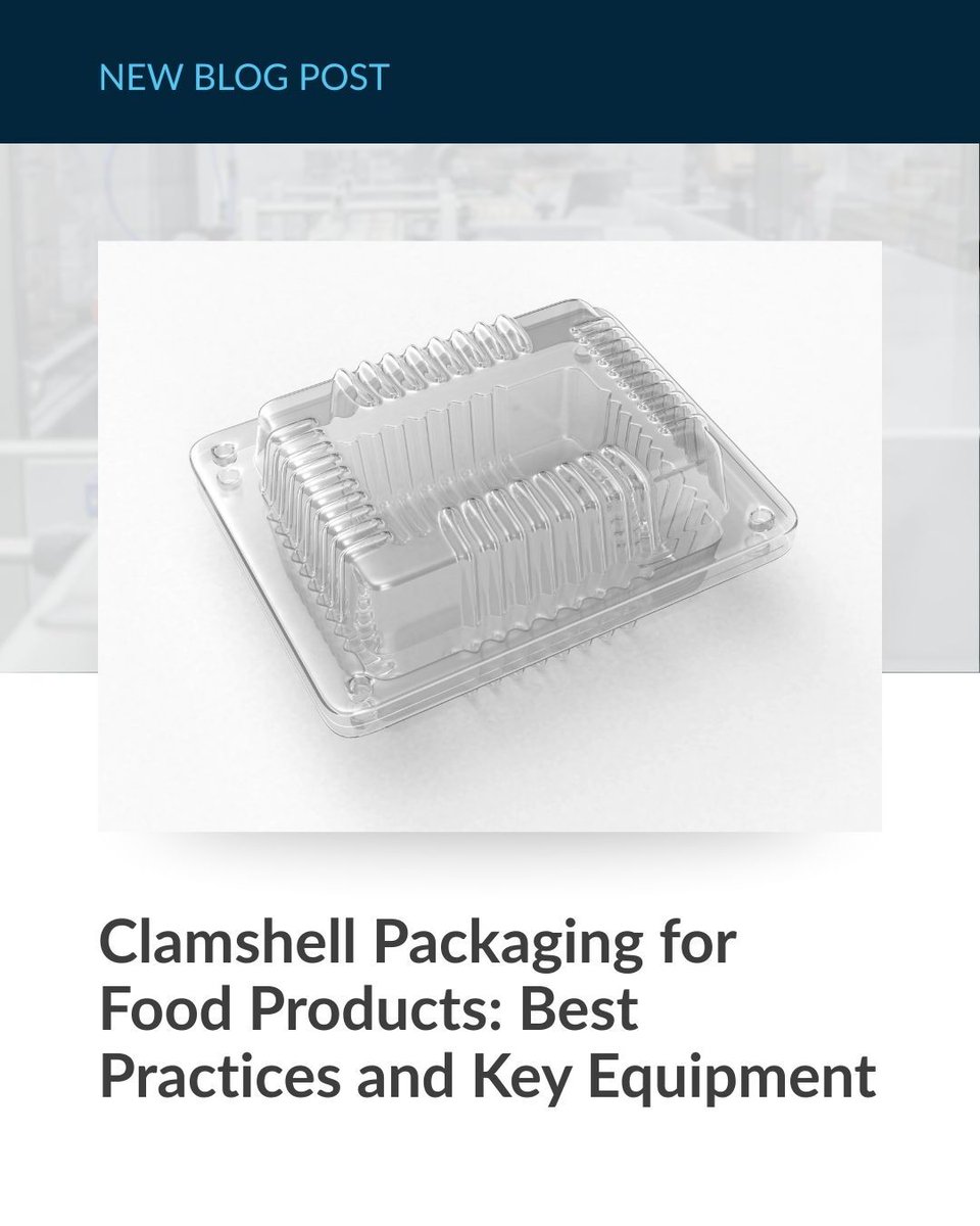 PACKLEADERUSA's tweet image. To get the full benefits of clamshells, you need the right setup.

In our latest blog, we're breaking down the best practices, key equipment, and tips you need to optimize your clamshell packaging line.

Read it here: 🔗 bit.ly/42Rh5S4

#clamshellpackaging #packaging