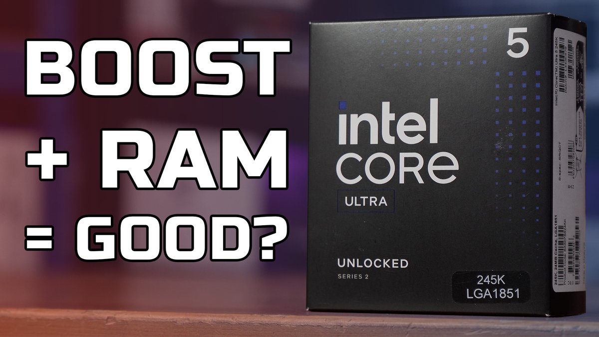 Intel Core Ultra 245K Boost + 8,000 MT/s RAM BENCHMARKED (vs 14600K) youtu.be/kiGe19E3JSc