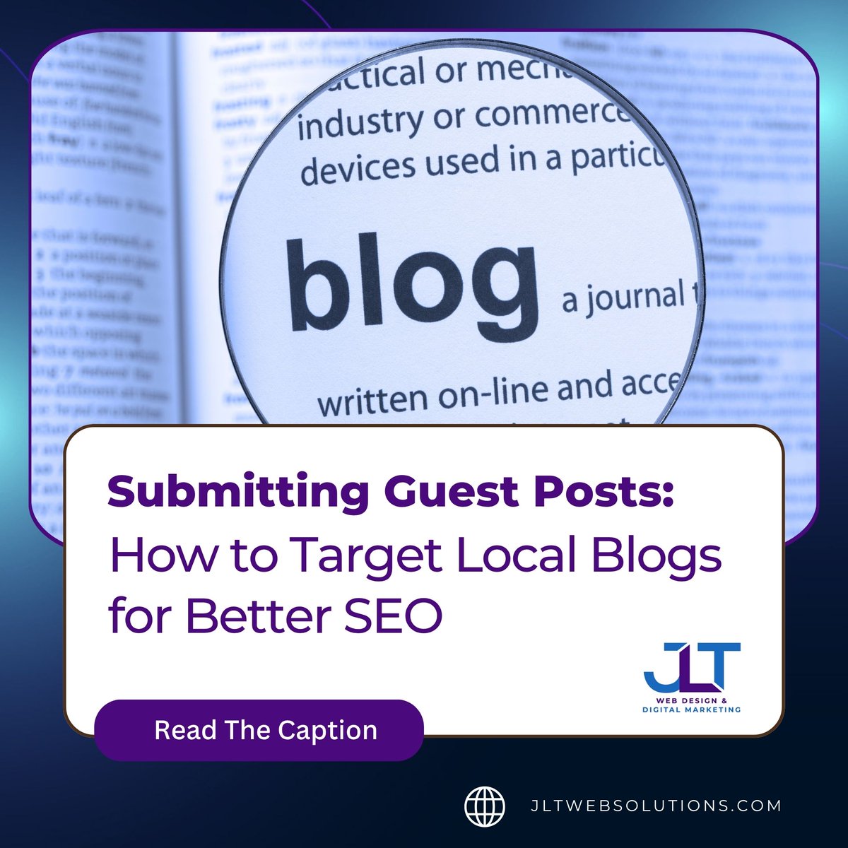 jlt_web's tweet image. Boost your local SEO by guest posting on trusted local blogs! Earn backlinks, build authority, and reach your community with relevant, tailored content. Ready to grow your visibility? 📢 Get expert help at jltwebsolutions.com/seo
#LocalSEO #GuestBlogging #JLTWebSolutions