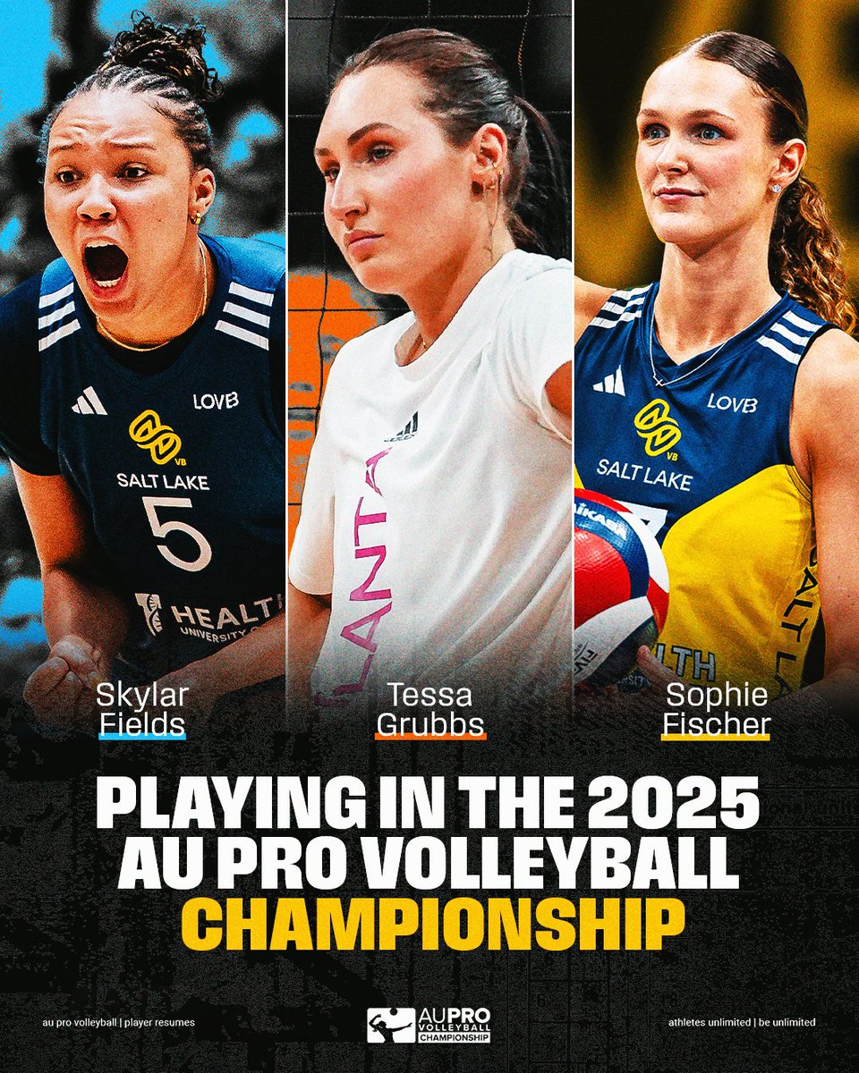 Athletes Unlimited Volleyball (@auprovolleyball) on Twitter photo we are so excited to add some <a href="/leagueonevb/">League One Volleyball</a> powerhouses to the 2025 season 💪
who's ready to see Skylar, Tessa and Sophie in an AU jersey 🙋♀️
auprosports.com/read/tessa-gru…
#AUProVB we are so excited to add some <a href="/leagueonevb/">League One Volleyball</a> powerhouses to the 2025 season 💪
who's ready to see Skylar, Tessa and Sophie in an AU jersey 🙋♀️
auprosports.com/read/tessa-gru…
#AUProVB