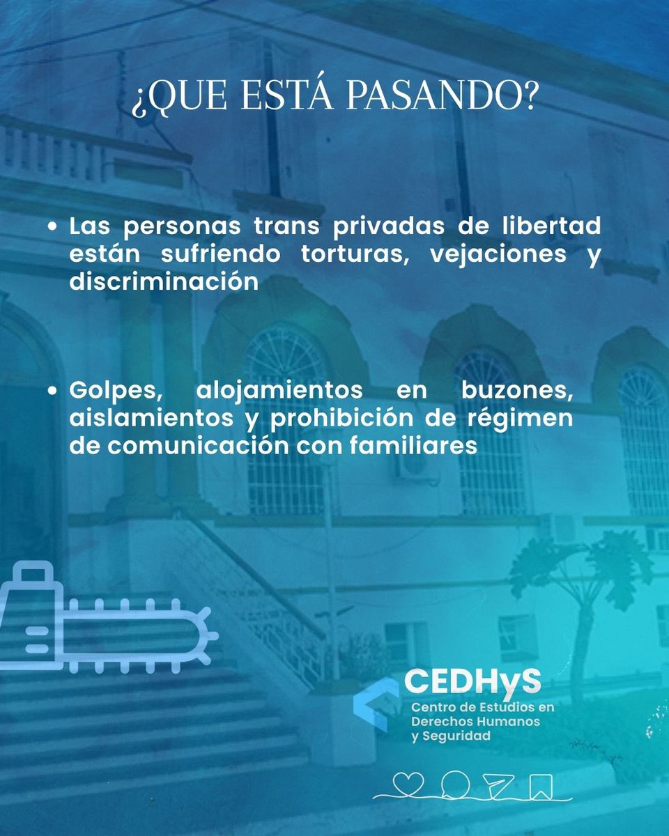 cedhys's tweet photo. La Comisión Provincial por la Memoria ha recibido copiosas denuncias debido a estos abusos, por ejemplo en el “pabellón de la diversidad” en Sierra Chica, la cual cuenta con gran número de casos de violaciones ejercidas en requisas y falta de acceso a medicaciones. https://t.co/HXAdFYAUlj