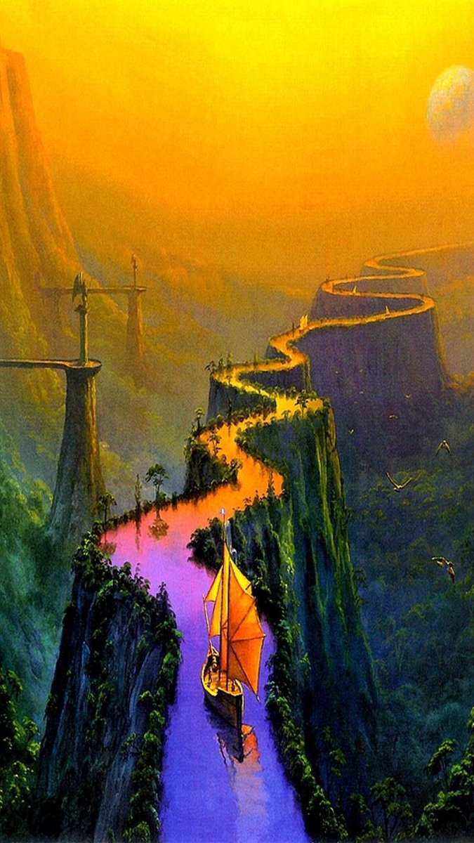 Thomas Thiemeyer 
German artist and Illustrator of fantasy novels 
He studied Art and Geology in Cologne , worked for publishers
Ravensburger who also published his first book
He left two years later to go full time artist.
Thanks my XTwittwrarty 
Helen🐝🌻🌷DrStee 🚂👨‍🍳⛵️
Max🐶🙄