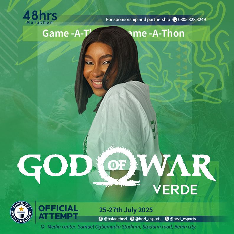 boladebezi's tweet image. It's finally happening! I'm thrilled to announce my @GWR Videogame marathon attempt to create more awareness for mental health.
Kindly support me as I set out to attain this new record and achieve this dream. Thank you 🙏.