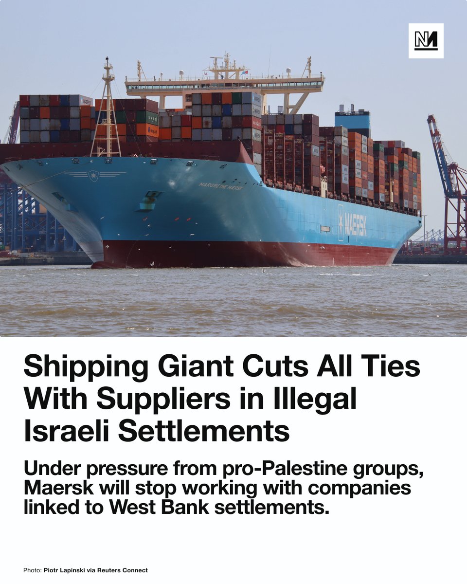 After months of pressure from pro‑Palestine activists, most prominently the Palestinian Youth Movement, Danish shipping giant Maersk has quietly announced a major policy shift: it is severing ties with companies operating in illegal settlements across the occupied West Bank.

In