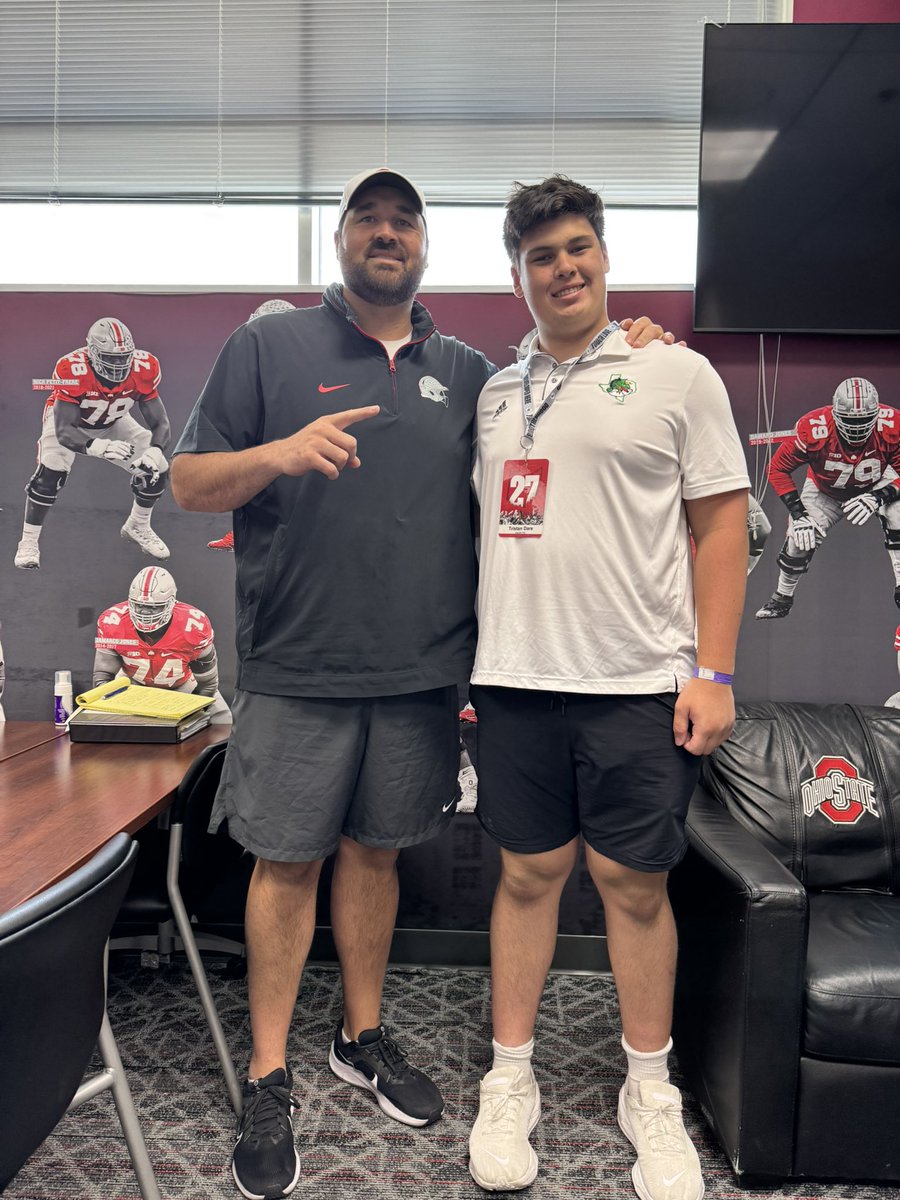 TristanDare2027's tweet image. #AGTG After a great visit with @TylerBowen, I am blessed to receive an offer from The Ohio State University! @ryandaytime @Coach_Dickey @mjohnson7672 @Coach__Fields @OhioStateFB #GoBucks
@coachrdodge @coachvictorgill @CoachTibbitts @CoachRazloznik @SLC_Recruiting