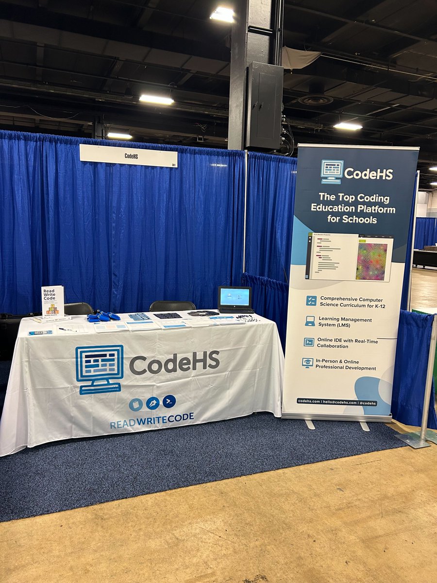 CodeHS's tweet image. Hey South Carolina teachers, are you attending the South Carolina Education + Business Summit conference today or tomorrow? Swing by the CodeHS booth to learn about our state-aligned courses, say hi to our great team, and get some fun swag!
#cs #readwritecode