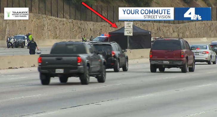 Update: An LAPD officer was involved in this crash on SB 405 near Moraga Dr, the officer was transported to the hospital. ALL lanes still closed at Getty Center. Traffic jammed out of Van Nuys. WATCH LIVE: nbclosangeles.com/watch/