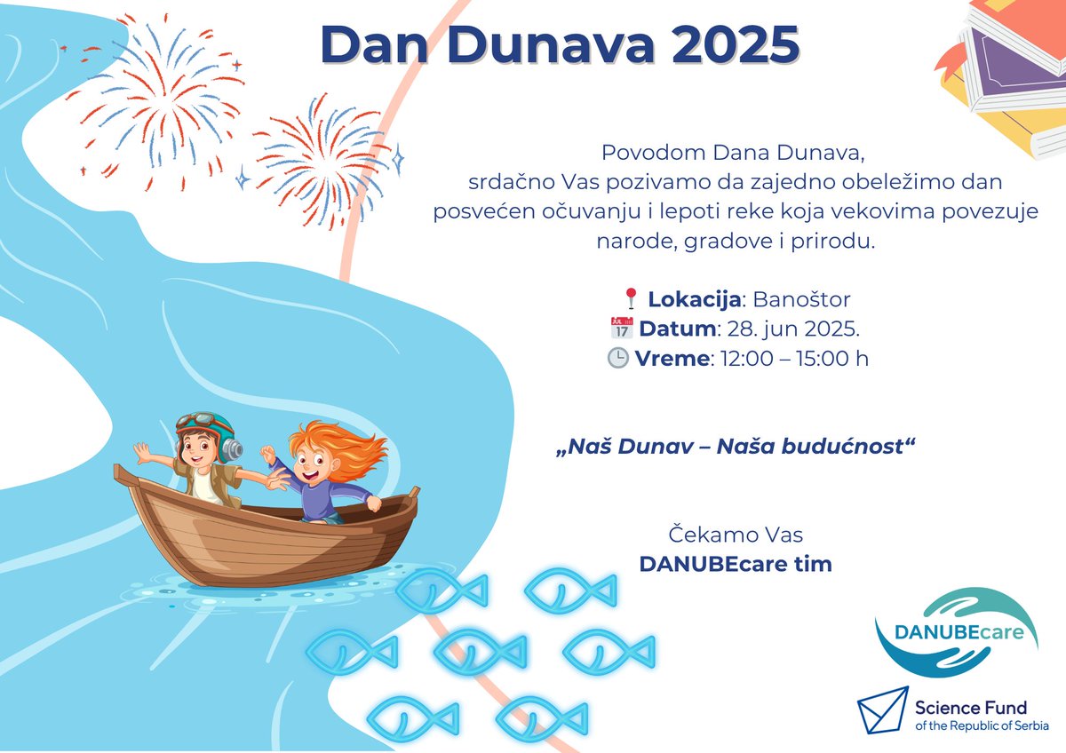 Join us on June 28th in Banoštor to celebrate a day dedicated to one of Europe’s most important rivers - our Danube! As part of the event organized by the Tourist Organization of Beočin, the #danubecare_project  will take part by hosting creative workshops for children.