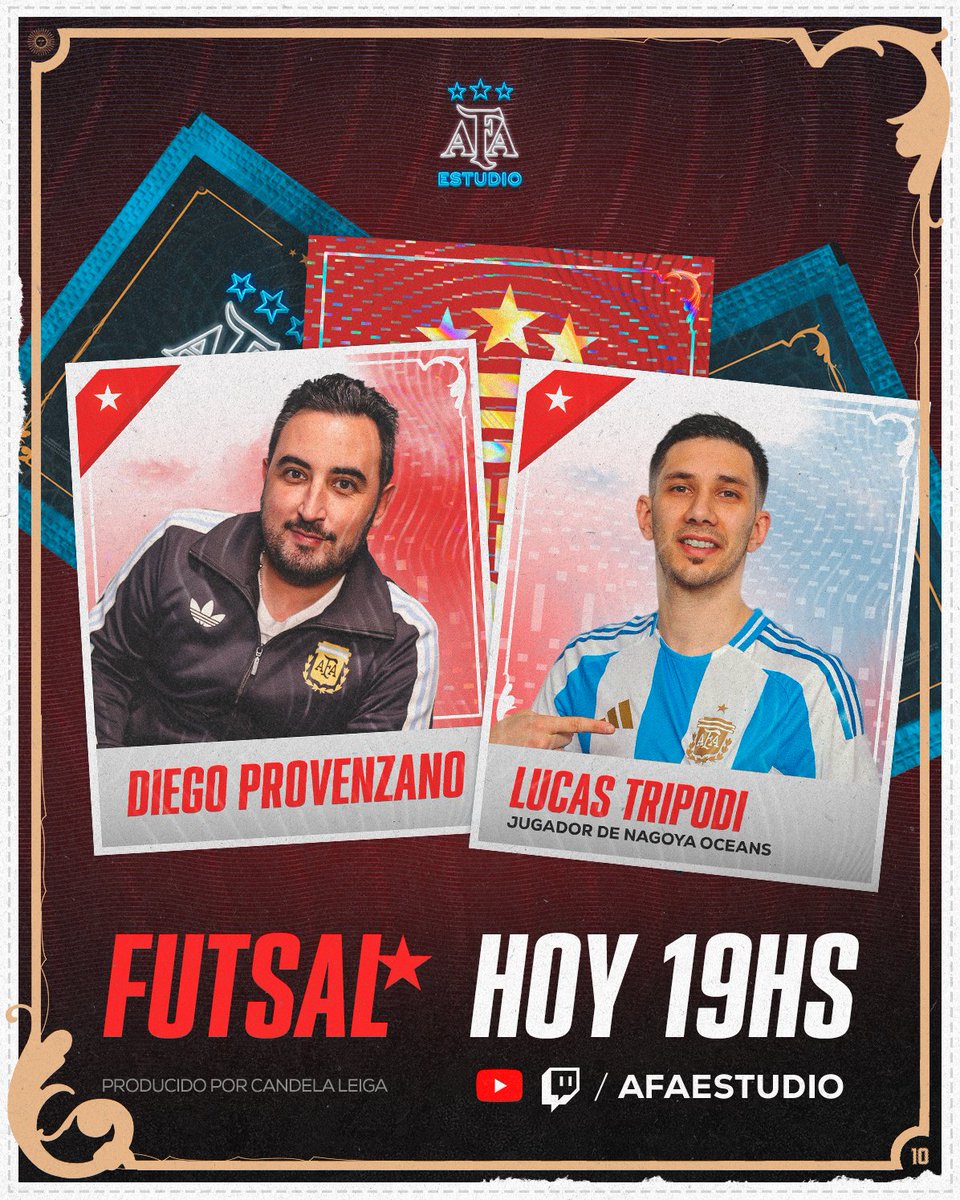 AFAestudio's tweet image. AFA ESTUDIO FUTSAL #10

LUCAS TRIPODI.  

HOY 19 HS.
