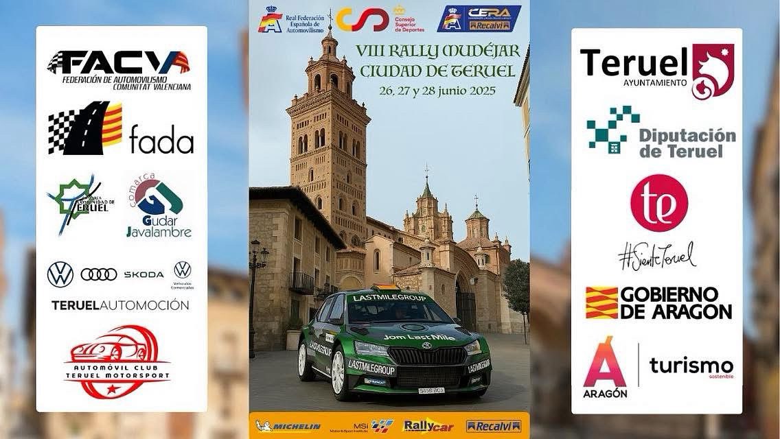 Campeonato de España de Rallyes de Asfalto (@cera_recalvi) on Twitter photo 📌 VIII Rallye Mudéjar Ciudad de Teruel
🛣 Única cita aragonesa del <a href="/CERA_Recalvi/">Campeonato de España de Rallyes de Asfalto</a>
📍 Teruel (Teruel)
🗓 27-28 de junio
🗺 1 Etapa | 8 TC
📟 101,69 km crono
#CERARecalvi 🇪🇸 📌 VIII Rallye Mudéjar Ciudad de Teruel
🛣 Única cita aragonesa del <a href="/CERA_Recalvi/">Campeonato de España de Rallyes de Asfalto</a>
📍 Teruel (Teruel)
🗓 27-28 de junio
🗺 1 Etapa | 8 TC
📟 101,69 km crono
#CERARecalvi 🇪🇸
