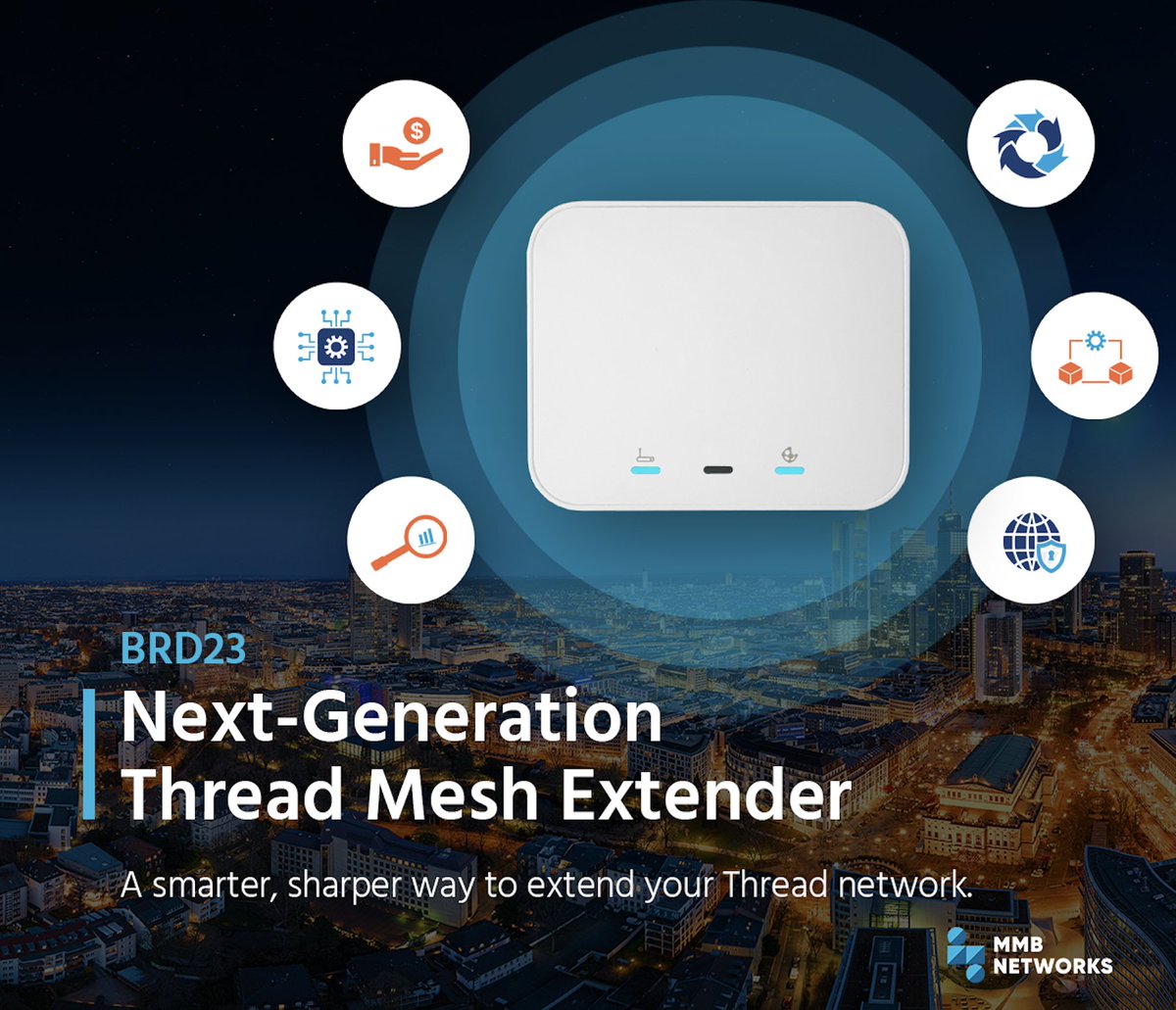MMBNetworks's tweet image. We believe in building products with purpose. Say hello to the BRD23 Thread Mesh Extender, thoughtfully redesigned to meet market needs and ready to scale Read the blog: mmbnetworks.com/introducing-th…
#openthread #ThreadMeshExtender #Thread