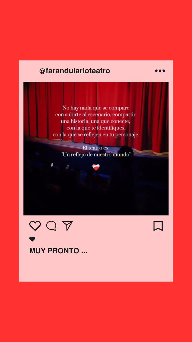🎭
#Cultura #farandularioteatro #girateatro #nuevosproyectos