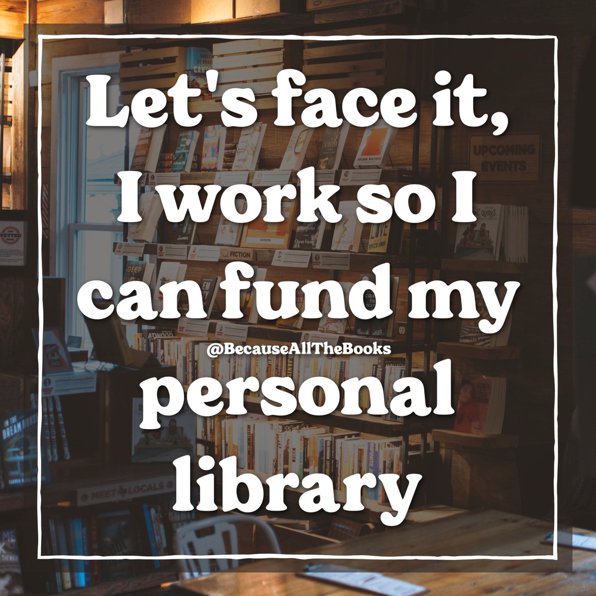 Pardon me, while I go work for the books!