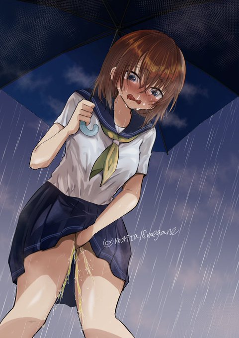 夏コミ新刊はこんな感じの話を描こうと思ってます。雨の絵を表紙にしたけどメインは学校になりそう…( ^)o(^ ) 