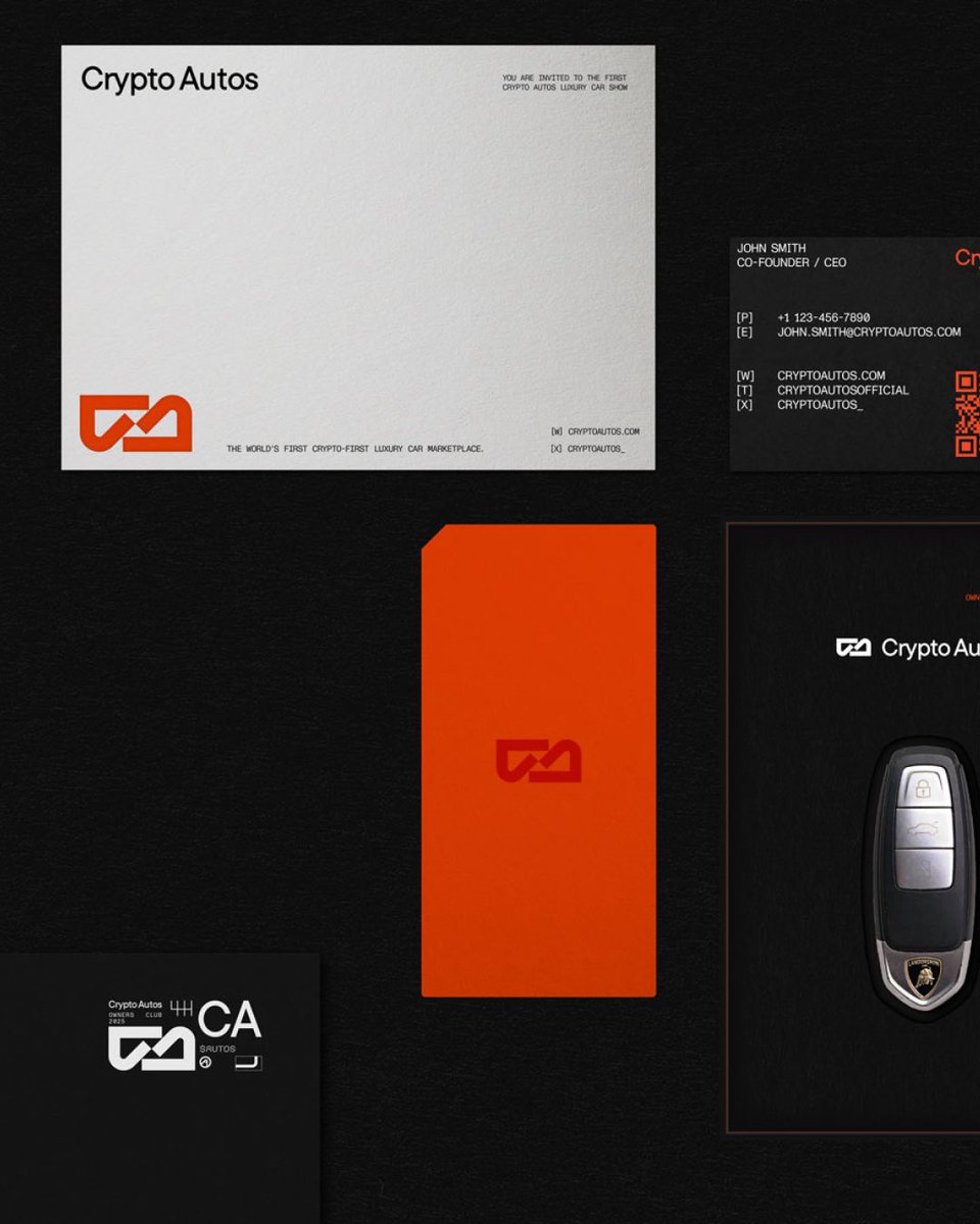 michaeldsgns's tweet photo. Brand refresh for @CryptoAutos_ 🏎️

Where high-end luxury meets entrepreneurial lifestyle and cutting-edge technology. The new visual system blends prestige and trust with the speed of performance engineering and the future-forward spirit of blockchain.

Project created at: @Flight3official 

Collaborated with: @DesignBenj 

#brandidentity #brandrefresh #brandsystem #carporn #crypto #web3 #automotive #blockchain #performance