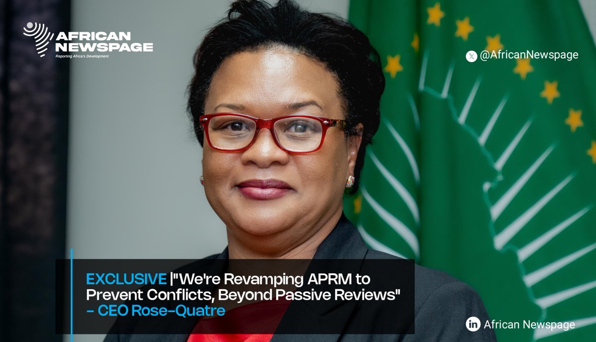 African Newspage (@africannewspage) on Twitter photo EXCLUSIVE | âWeâre Revamping APRM to Prevent Conflicts, Beyond Passive Reviewsâ â CEO Rose-Quatre
Amb. <a href="/APRM_MarieRose/">Amb. Marie-Antoinette Rose Quatre</a>, Chief Executive Officer of <a href="/APRMorg/">African Peer Review Mechanism (APRM)</a>, has over two decades of experience across politics, diplomacy, public policy, management as well as media and EXCLUSIVE | âWeâre Revamping APRM to Prevent Conflicts, Beyond Passive Reviewsâ â CEO Rose-Quatre
Amb. <a href="/APRM_MarieRose/">Amb. Marie-Antoinette Rose Quatre</a>, Chief Executive Officer of <a href="/APRMorg/">African Peer Review Mechanism (APRM)</a>, has over two decades of experience across politics, diplomacy, public policy, management as well as media and