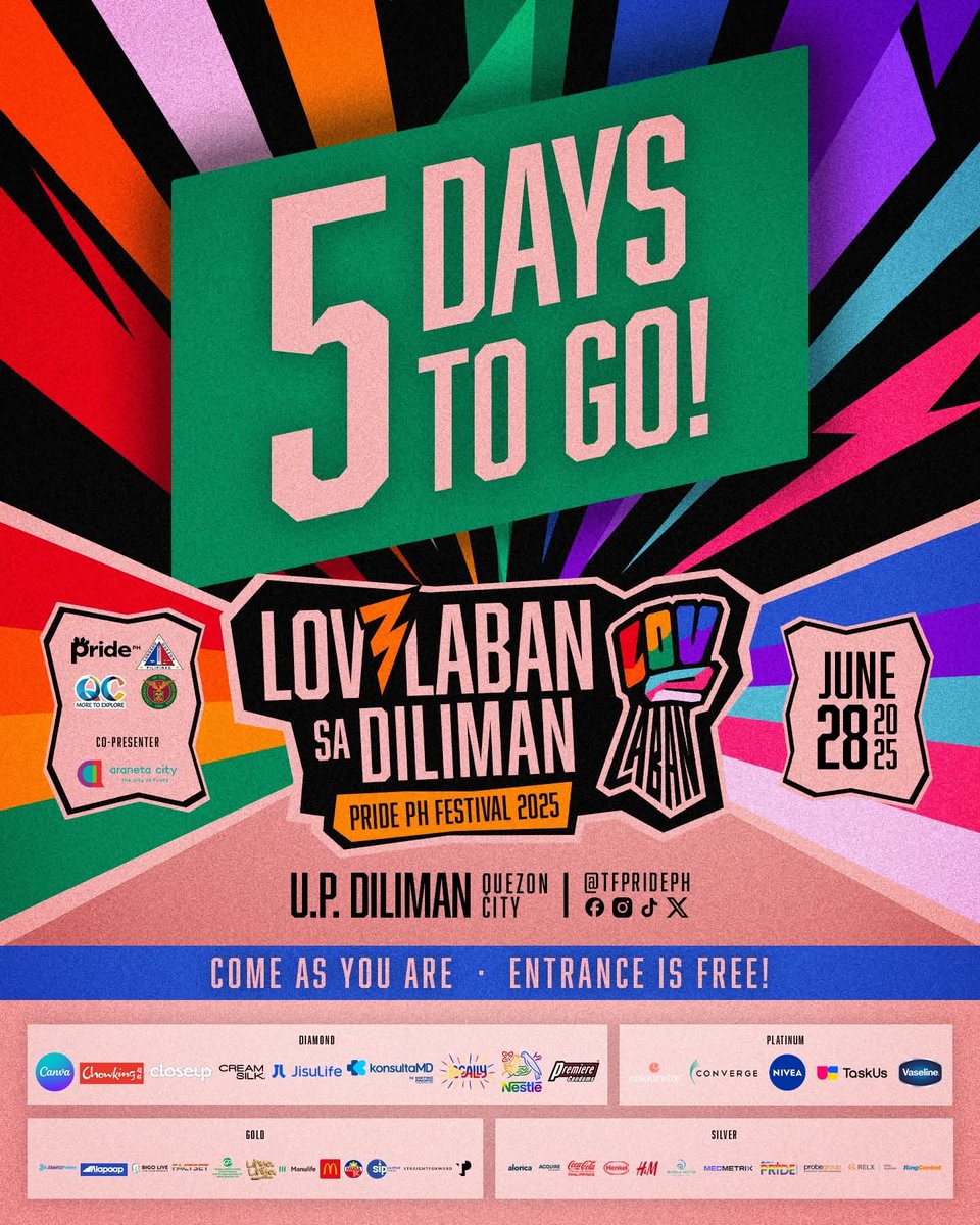 🏳️‍🌈🎤 The LGPH Banner is ready for #LOV3LABAN this Saturday, June 28 at UP Diliman!

📍 See you @ PRIDE PH  Festival 2025!
📸 Look for our banner

💬 Let's show that  LOVE WINS with GAGA and PRIDE 🇵🇭
#LadyGagaPhilippines #LGPH #LittleMonsters
#PridePH2025 #MayhemInManila 🏳️‍🌈🎶👠
