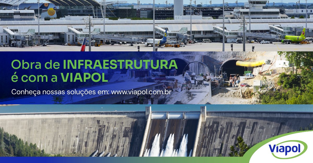 Na Viapol, desenvolvemos um portfólio completo de soluções para garantir a máxima qualidade, durabilidade e segurança nas obras de infraestrutura. 🚧

Transformamos desafios técnicos e necessidades específicas em soluções inovadoras de impermeabilização, conservação e recuperação