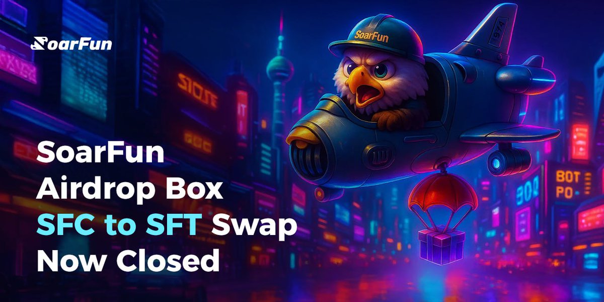 📢 SoarFun Airdrop Box SFC to $SFT Swap Now Closed

Dear Soarfans,
The SFC → $SFT Airdrop Box Swap has officially ended on June 23 at 23:59 (UTC+0).

🔒 All unclaimed SFC are now expired and can no longer be converted.

✅ If you completed the swap in time, your $SFT should now