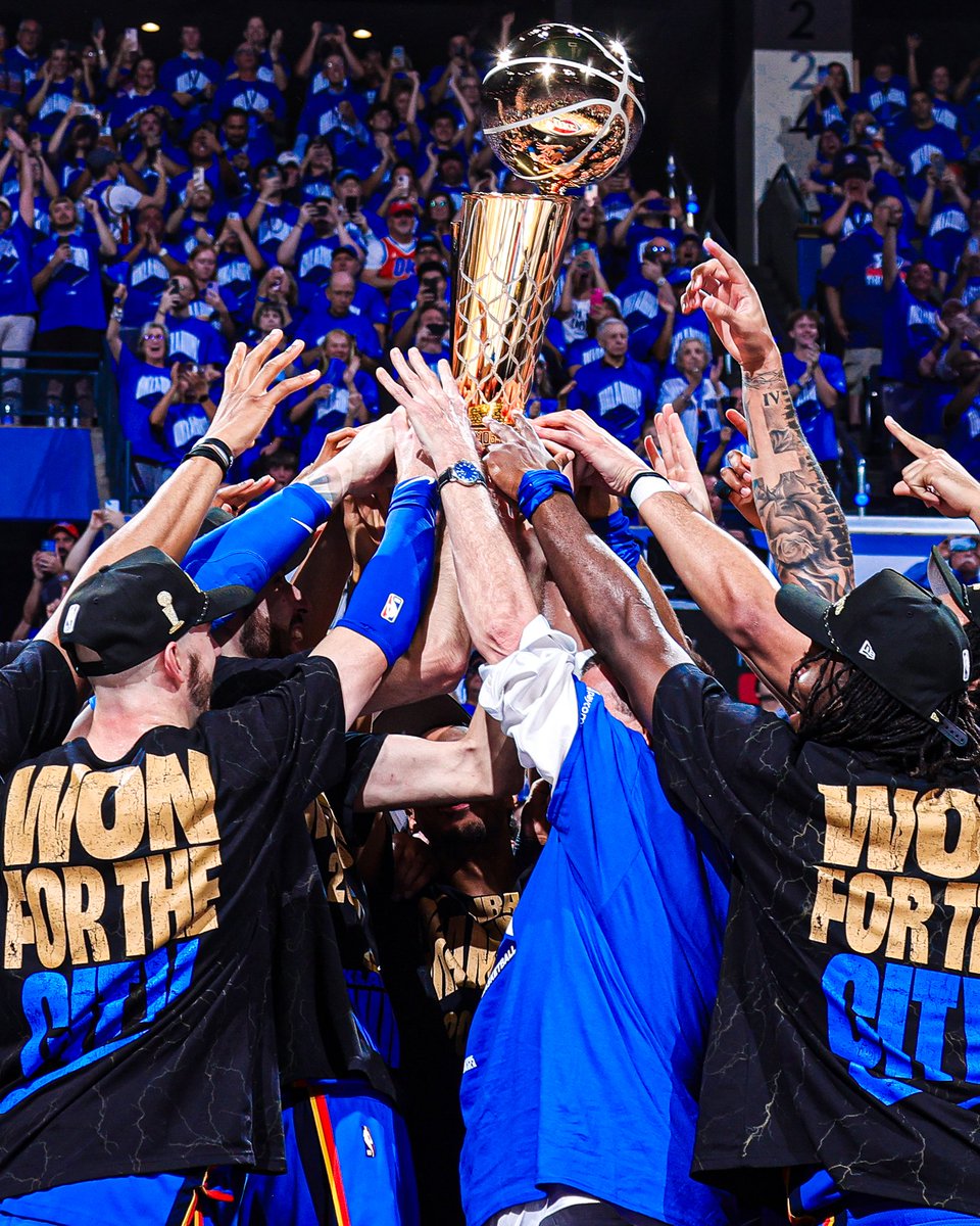 okcthunder's tweet image. CHAMPS 🗣️
