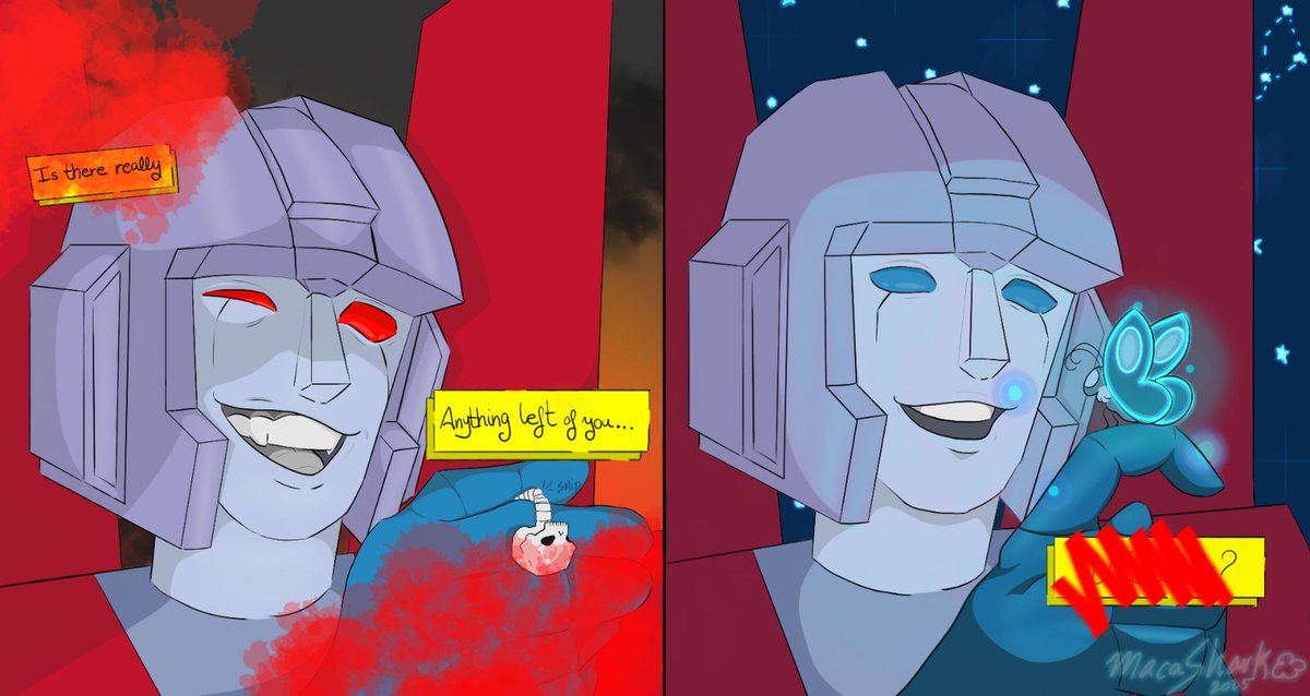 Maca_Shark18's tweet photo. An uncomfortable name [Starscream mini-comic]
•
•
•
•
#Transformers #transformersfanart #starscream
#skyfire #skystar #maccadams
(Yes, its based on that skybound panel! Hope y'all like it!) https://t.co/wrwglq4nCA