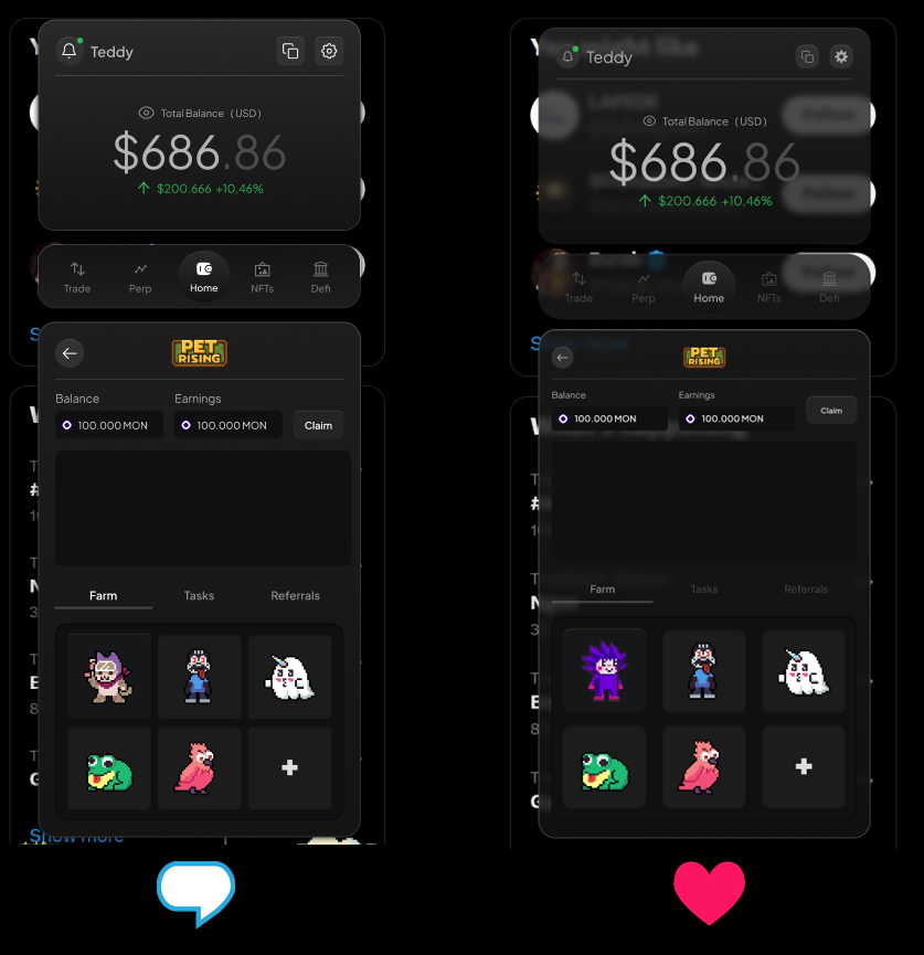 NomasWalletReal's tweet photo. Which design style do you prefer? Traditional or transparent?
Vote and receive free MON testnet tokens.
#Monanimal https://t.co/uCbvv4oP3K