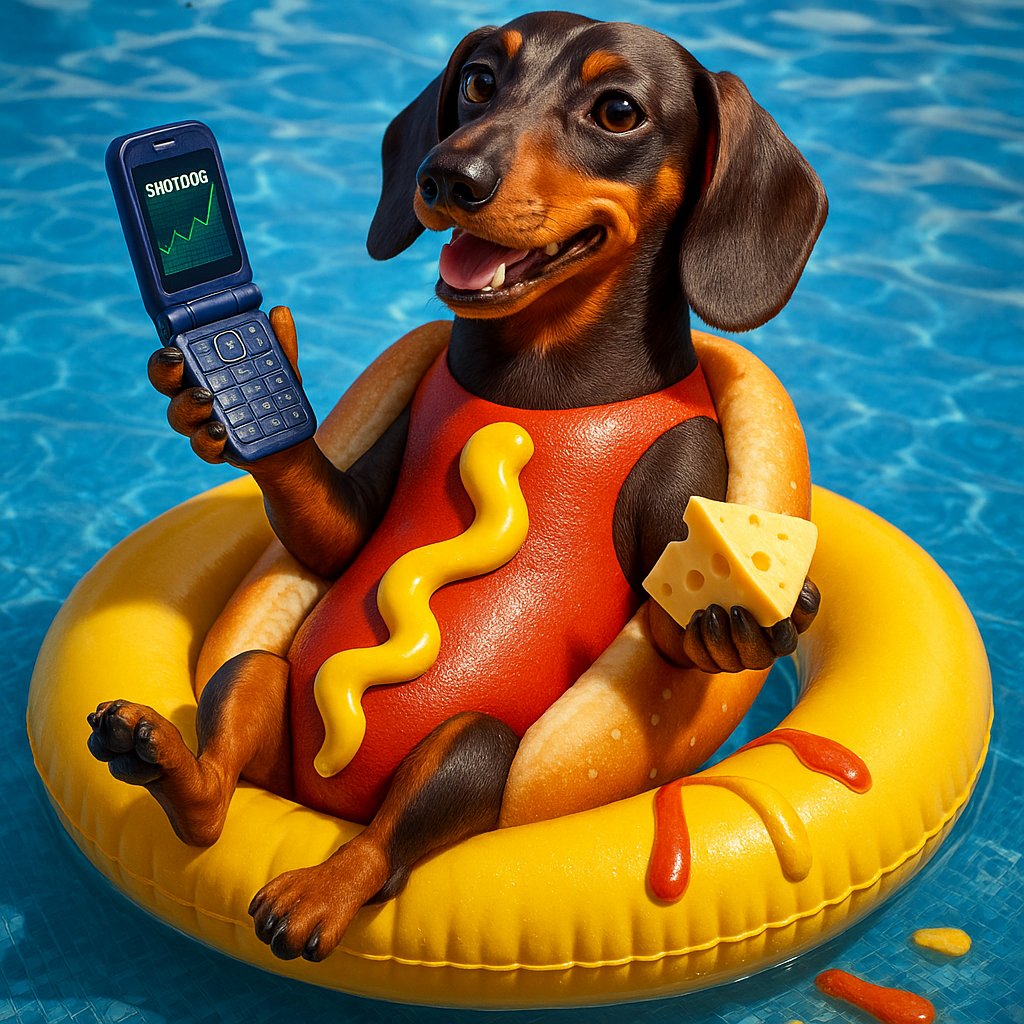 It’s Monday.
Your boss is annoying.
Your coffee’s cold.

And somewhere out there, a dachshund is trading $HOTDOG from his flip phone while eating cheese.
Welcome to the future.