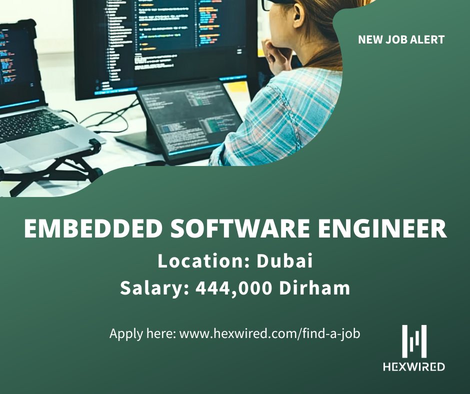 hexwired's tweet image. NEW JOB ALERT: Embedded Software Engineer💥
Position details:
📛Embedded Software Engineer
📌Dubai
💷444,000 Dirham
Apply here ➡️ ow.ly/8utG50WaaA3
#HexwiredRecruitment #EmbeddedSoftwareEngineer #TechjobsinDubai #JobOpening #UKJobs #Jobhunt #TechRecruitmentAgency