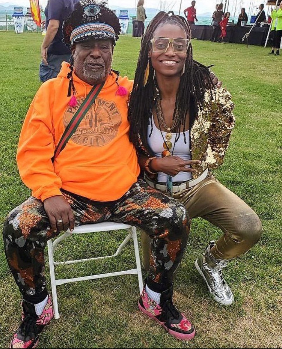 LakeciaB's tweet image. New things on the horizon !!! Excited to meet up and rock with the goat Sir George Clinton aka Dr Funkenstein !