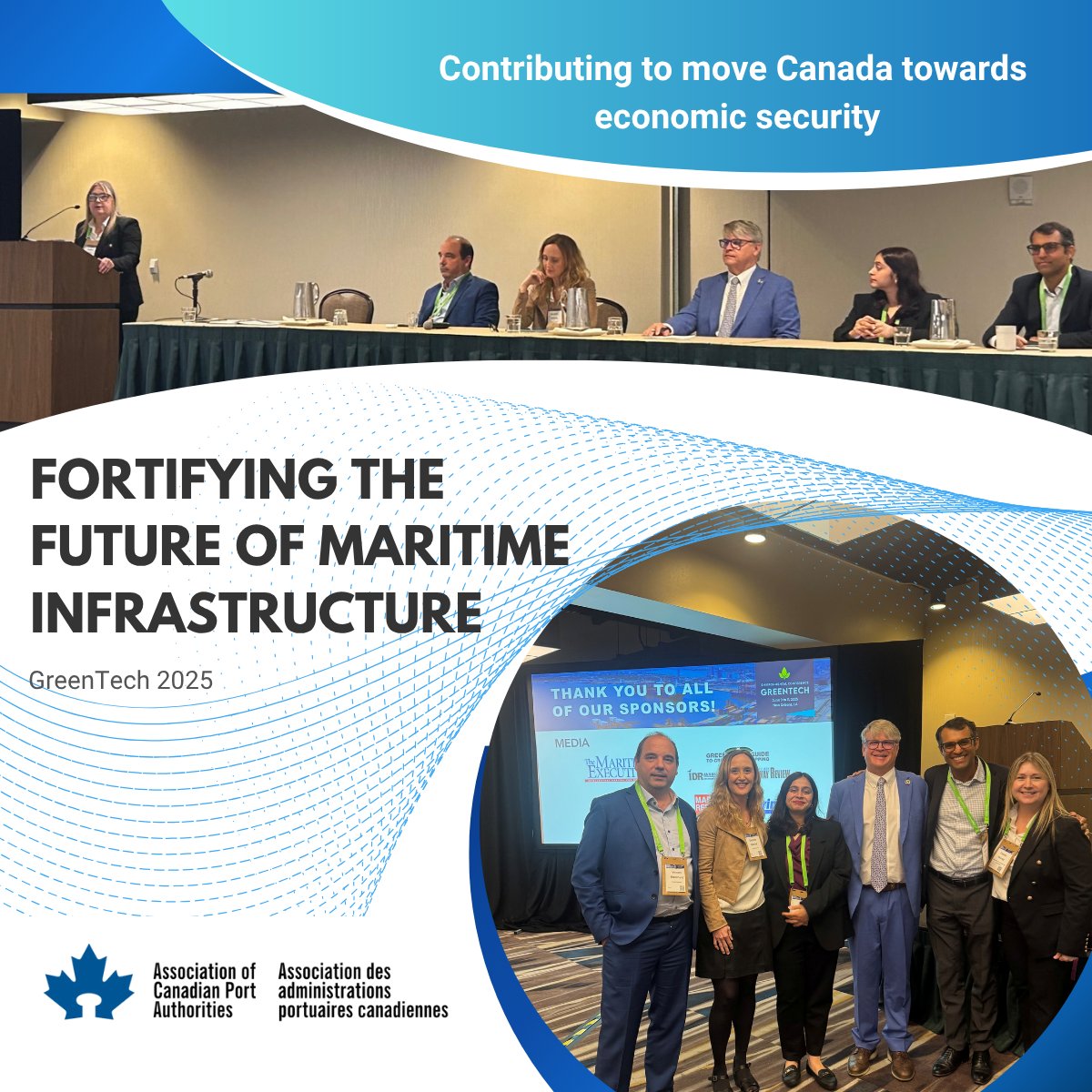 At #GreenTech2025, ACPA VP of Government and Industry Affairs, Debbie Murray moderated an engaging panel titled Fortifying the Future of Maritime Infrastructure, where industry leaders shared ideas and strategies to address the challenges of building resilient infrastructure.