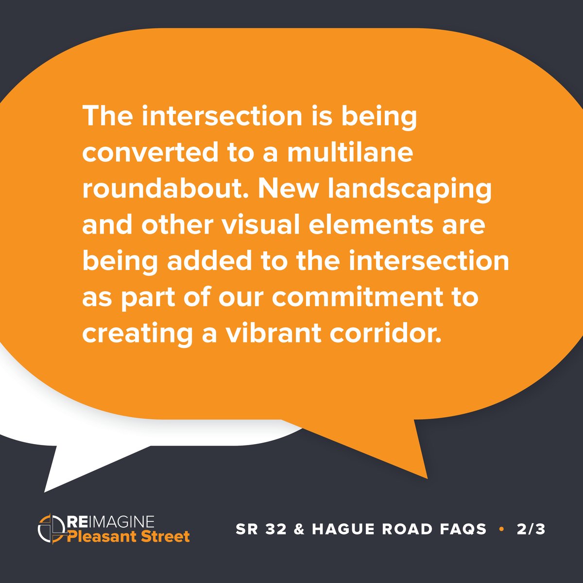 reimagineplsnt's tweet image. Construction is ramping up for the new roundabout at SR 32 and Hague Road. One question we’ve received is what the intersection will look like when complete.