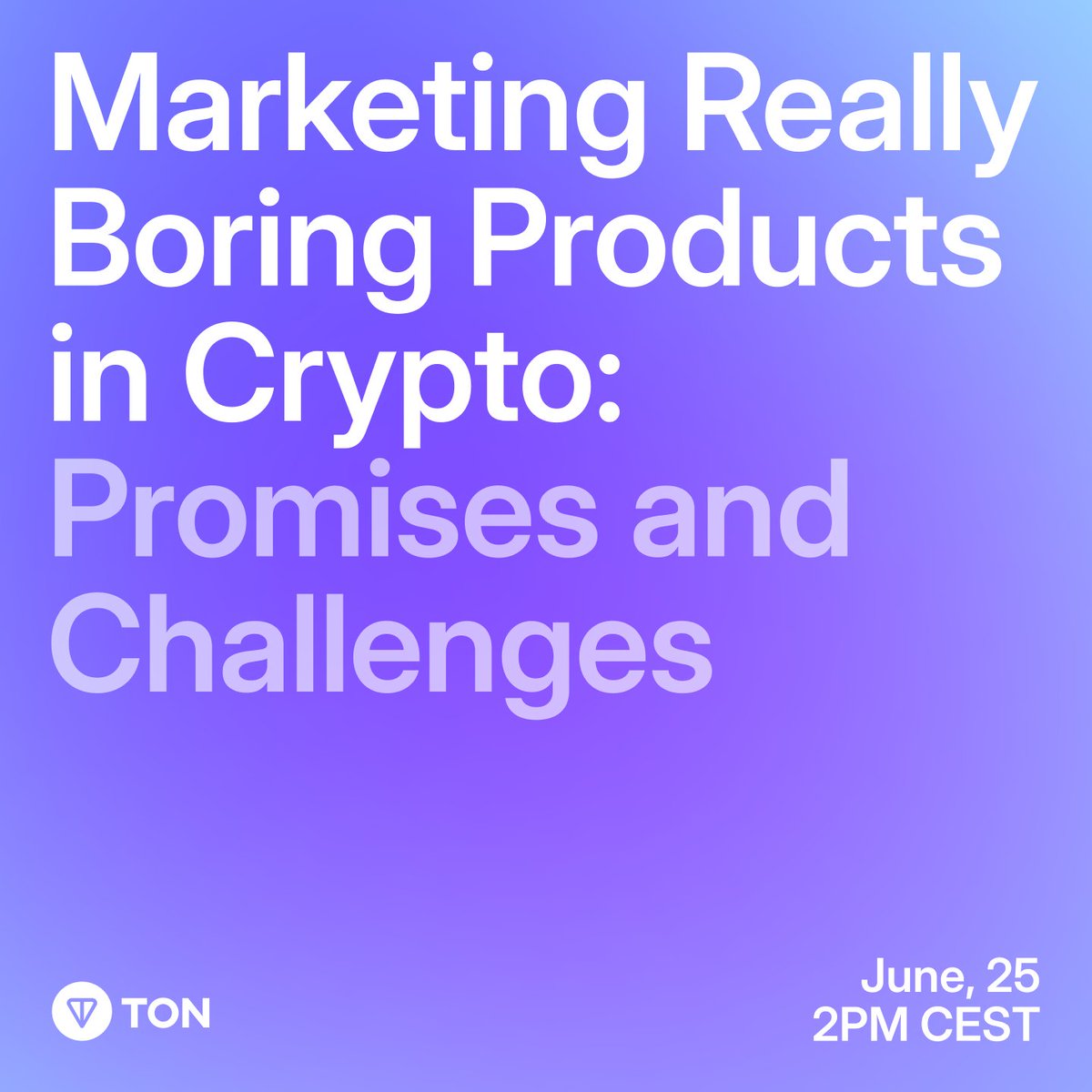 TON Society (@ton_society) on Twitter photo Not every Web3 win has a dog mascot 🐶 Infra like RPC nodes & BaaS power the space, but how do you market them ?
Learn from the pros at <a href="/getblockio/">GetBlock 🧊</a> ( one of TON’s RPC providers ) on :
🧠 The B2B Shift : How infra/BaaS marketing actually differs from dApps & consumer tools
🎯 Not every Web3 win has a dog mascot 🐶 Infra like RPC nodes & BaaS power the space, but how do you market them ?
Learn from the pros at <a href="/getblockio/">GetBlock 🧊</a> ( one of TON’s RPC providers ) on :
🧠 The B2B Shift : How infra/BaaS marketing actually differs from dApps & consumer tools
🎯