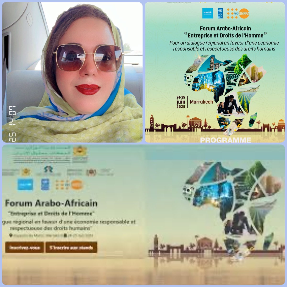 في الطريق إلى #مراكش للمشاركة في حدث دولي هام يجمع بين العالم العربي وإفريقيا، في تقاطع محوري بين المقاولة وحقوق الإنسان.
#المنتدى_العربي_الإفريقي حول #المقاولة_وحقوق_الإنسان ، مراكش يومي 24 و25 يونيو، يشكل فرصة حقيقية للحوار الإقليمي من أجل اقتصاد مسؤول يحترم حقوق الإنسان ويعزز